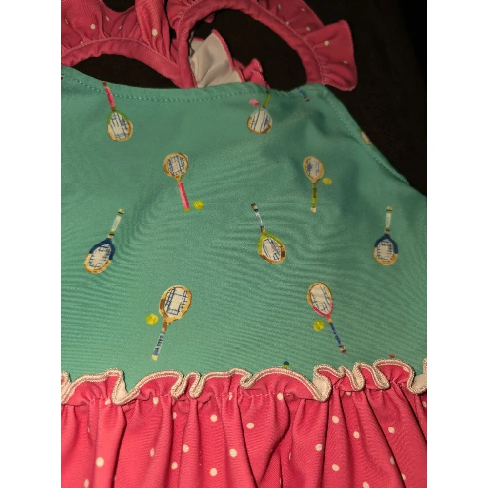 Sweet honey‎ tennis racket tankini 2 piece bathing swim suit size 2t